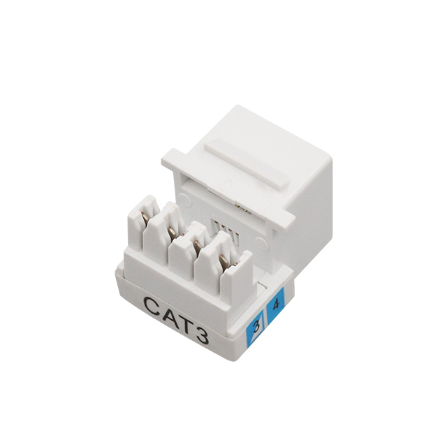 CAT3 RJ11 6P4C 90 gradi UTP Punch Down Keystone Jack